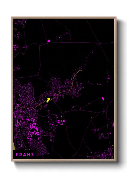 Une affiche de carte sur Frans