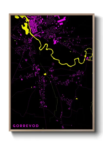 Une affiche de carte sur Gorrevod