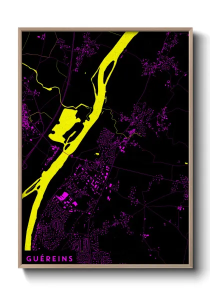 Une affiche de carte sur Guéreins