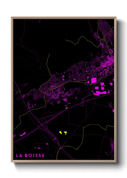 Une affiche de carte sur La Boisse