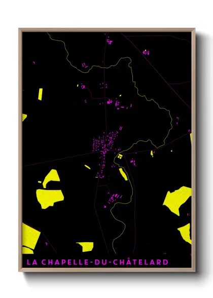 Une affiche de carte sur La Chapelle-du-Châtelard