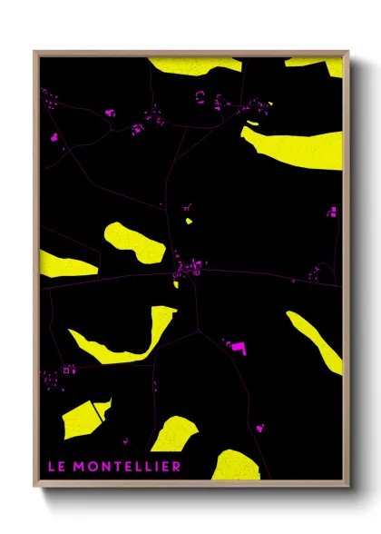 Une affiche de carte sur Le Montellier