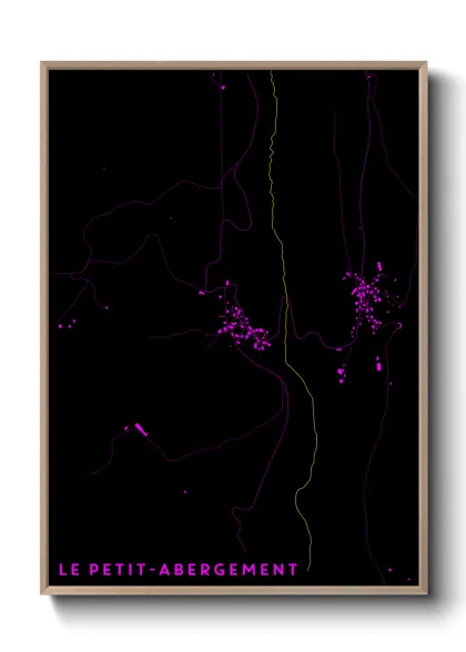 Une affiche de carte sur Le Petit-Abergement