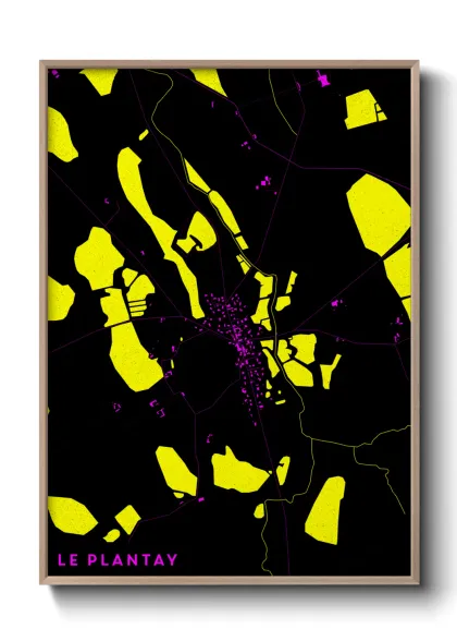 Une affiche de carte sur Le Plantay