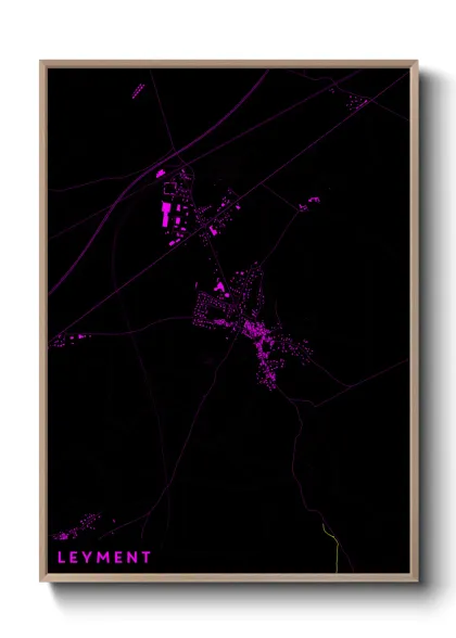 Une affiche de carte sur Leyment