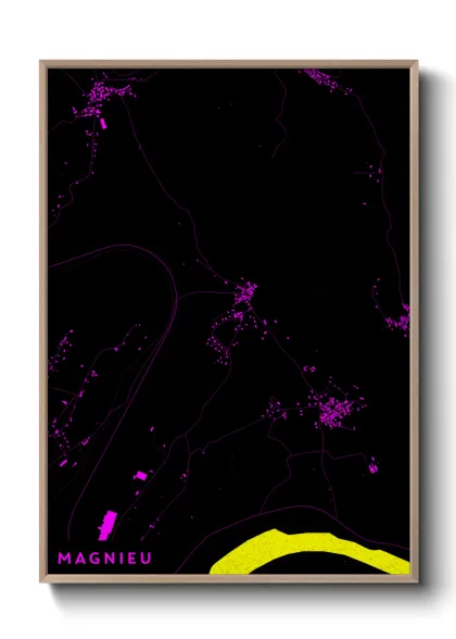 Une affiche de carte sur Magnieu