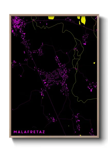 Une affiche de carte sur Malafretaz