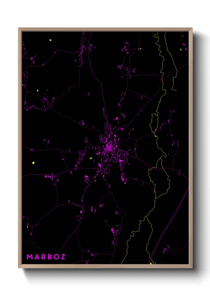 Une affiche de carte sur Marboz