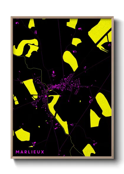 Une affiche de carte sur Marlieux