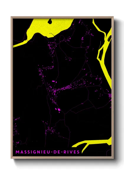 Une affiche de carte sur Massignieu-de-Rives