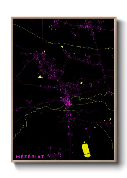 Une affiche de carte sur Mézériat