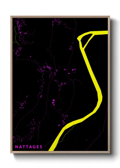 Une affiche de carte sur Nattages