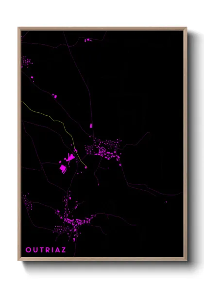 Une affiche de carte sur Outriaz