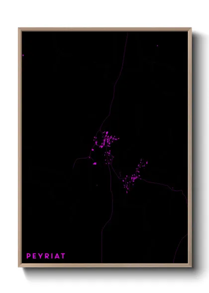 Une affiche de carte sur Peyriat