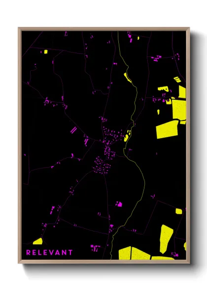 Une affiche de carte sur Relevant