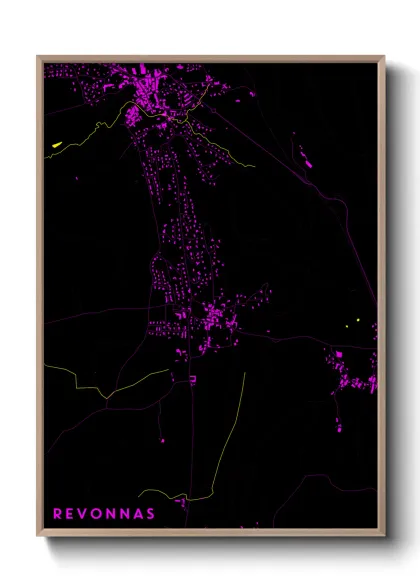 Une affiche de carte sur Revonnas