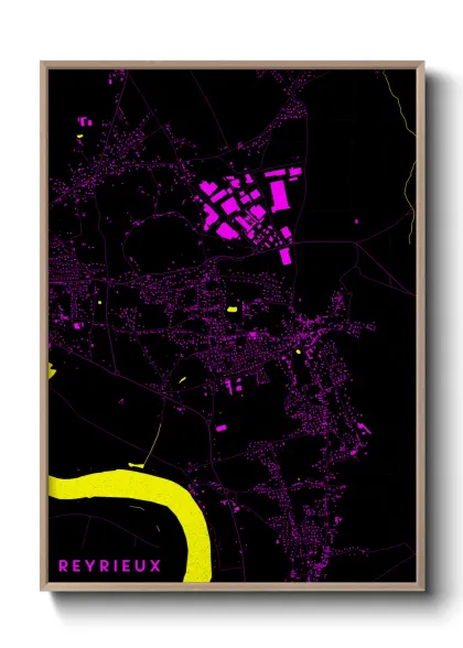 Une affiche de carte sur Reyrieux