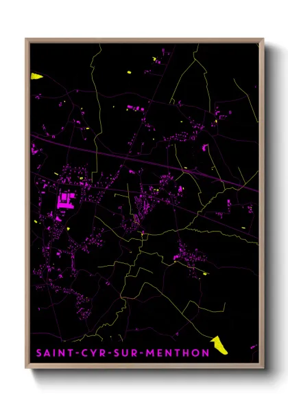 Une affiche de carte sur Saint-Cyr-sur-Menthon