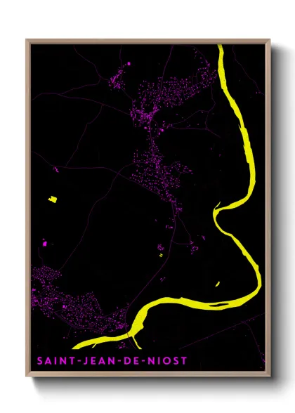 Une affiche de carte sur Saint-Jean-de-Niost