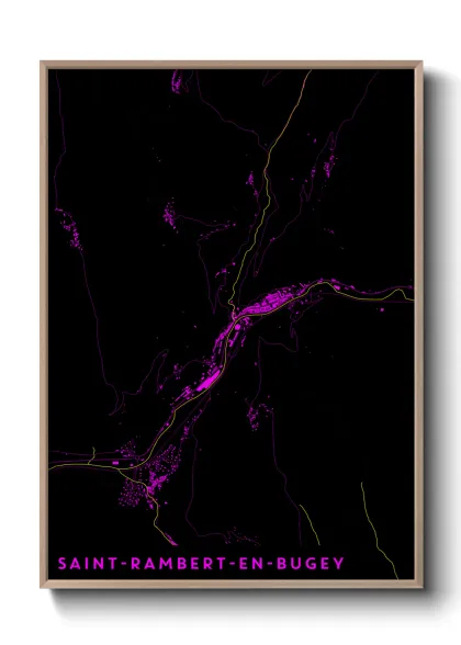 Une affiche de carte sur Saint-Rambert-en-Bugey