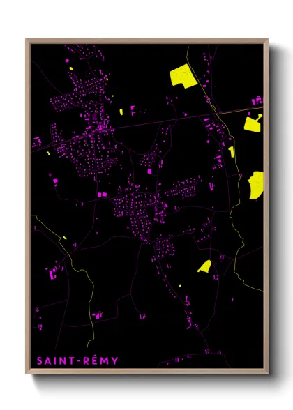 Une affiche de carte sur Saint-Rémy