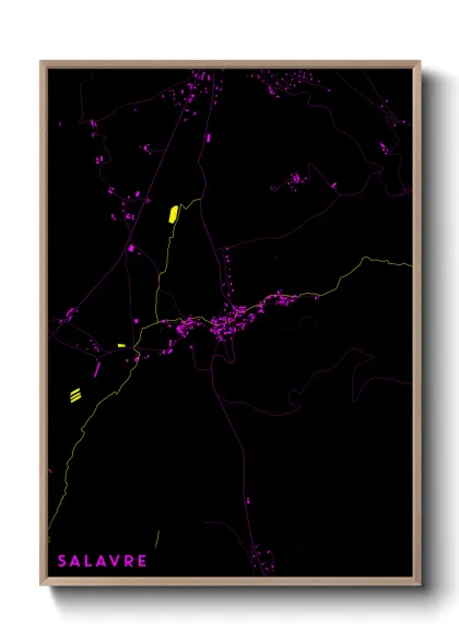 Une affiche de carte sur Salavre