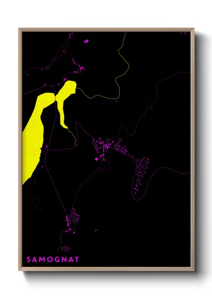 Une affiche de carte sur Samognat