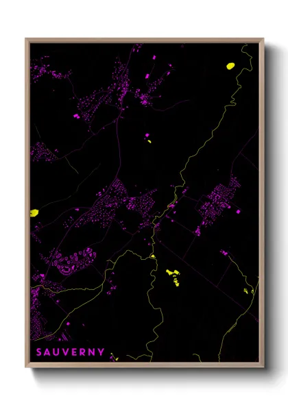 Une affiche de carte sur Sauverny