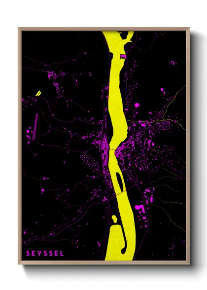Une affiche de carte sur Seyssel