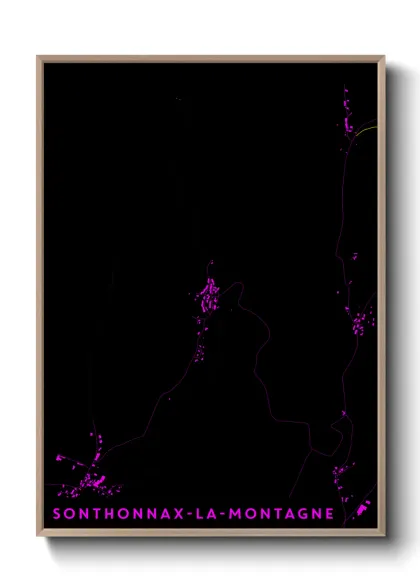 Une affiche de carte sur Sonthonnax-la-Montagne