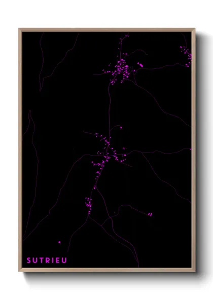 Une affiche de carte sur Sutrieu