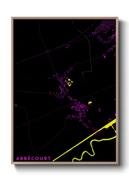 Une affiche de carte sur Abbécourt