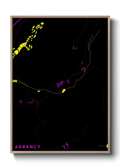 Une affiche de carte sur Arrancy