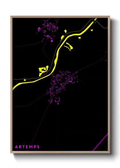 Une affiche de carte sur Artemps