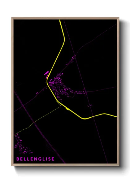 Une affiche de carte sur Bellenglise