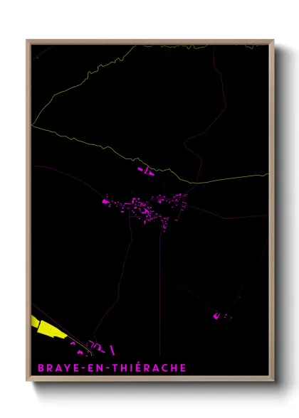 Une affiche de carte sur Braye-en-Thiérache