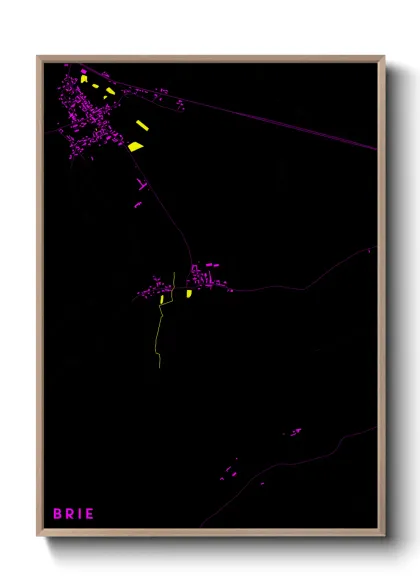 Une affiche de carte sur Brie