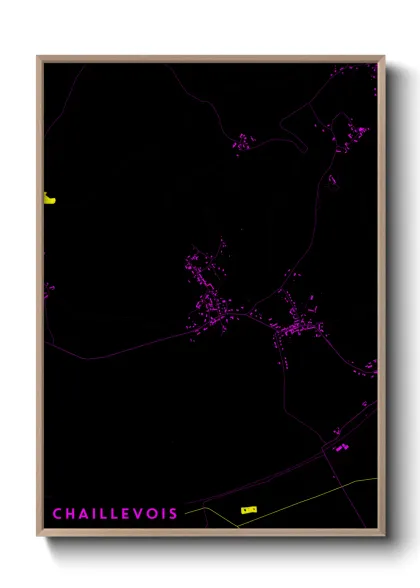 Une affiche de carte sur Chaillevois