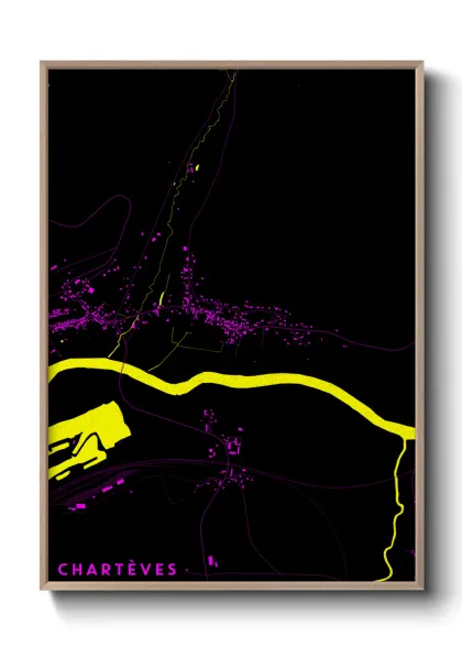 Une affiche de carte sur Chartèves