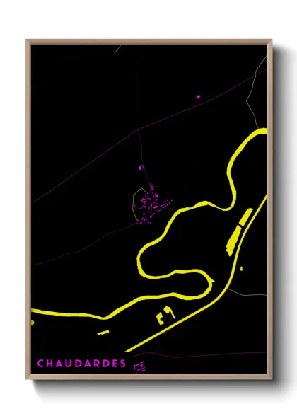 Une affiche de carte sur Chaudardes