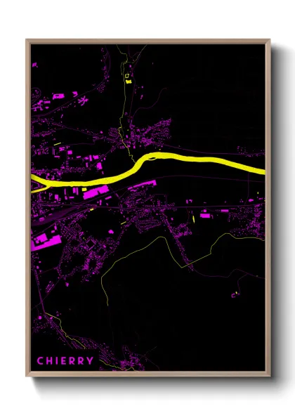 Une affiche de carte sur Chierry