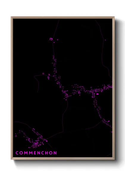 Une affiche de carte sur Commenchon
