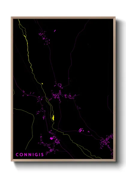 Une affiche de carte sur Connigis