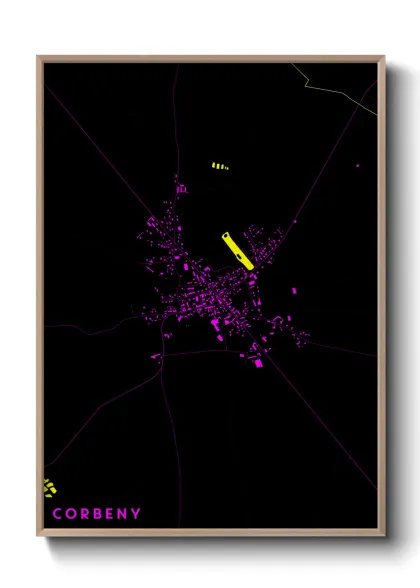 Une affiche de carte sur Corbeny