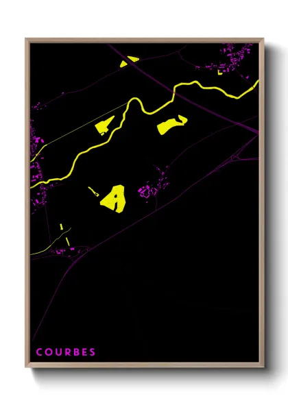 Une affiche de carte sur Courbes