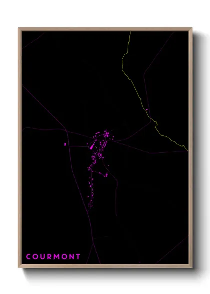 Une affiche de carte sur Courmont
