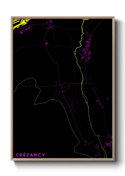 Une affiche de carte sur Crézancy