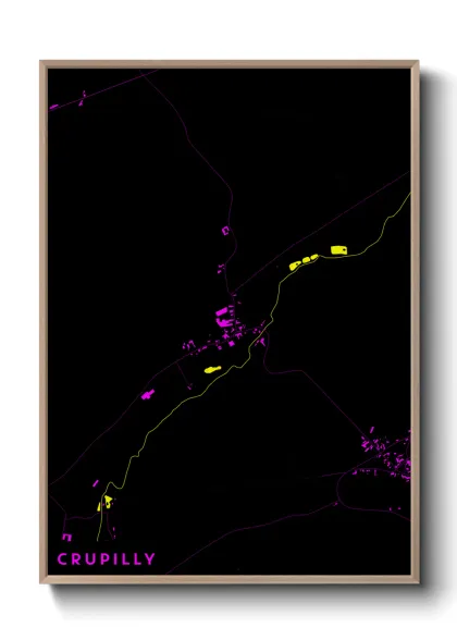 Une affiche de carte sur Crupilly