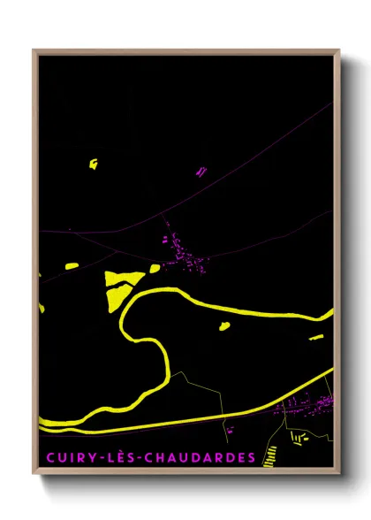 Une affiche de carte sur Cuiry-lès-Chaudardes