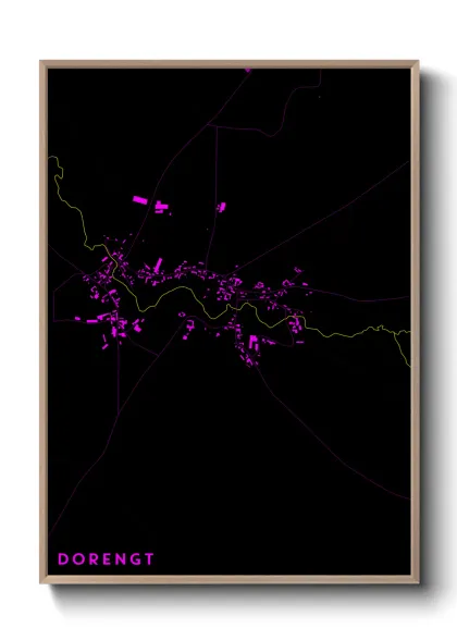 Une affiche de carte sur Dorengt